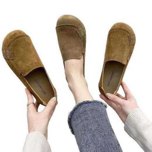 超绝复古圆头单鞋春季新款软底女鞋懒人休闲一脚蹬耐磨平底鞋36-40★娃娃优选 商品图4