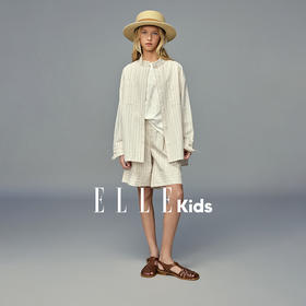 💕春3童装立领休闲长袖条纹衬衫/A版休闲条纹短款