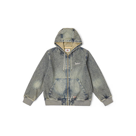 Dickies老爹风水洗牛仔IKE连帽夹克 松弛感baggy风 男女同款DK0 商品图4