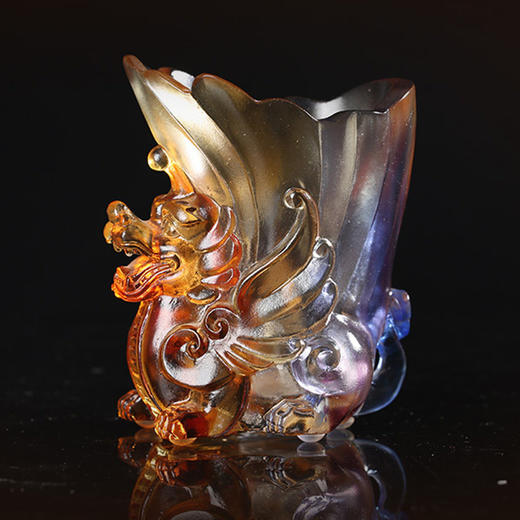 【祈愿吉品】霸王飞天貔貅古法文昌笔筒办公室书房桌摆件 商品图2