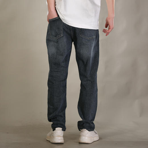 DRONKOO 2026 正常腰表袋后绿刺绣字母中厚牛仔长裤 商品图4