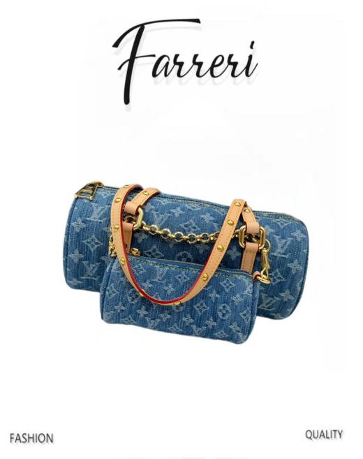 驴家 Papillon 牛仔手袋 商品图0