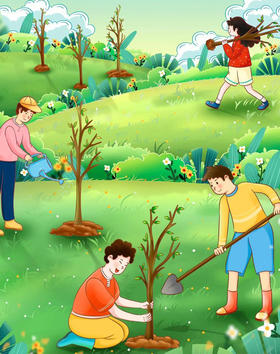 爸爸陪亲子 三月植树节 - 团队合作方案