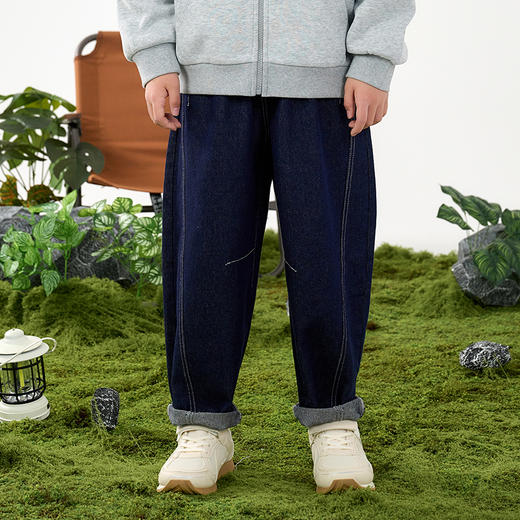 【户外牛仔裤】棉花堂 牛仔长裤  活性染色  防褪色  耐磨  有型 FD61113-1 商品图6