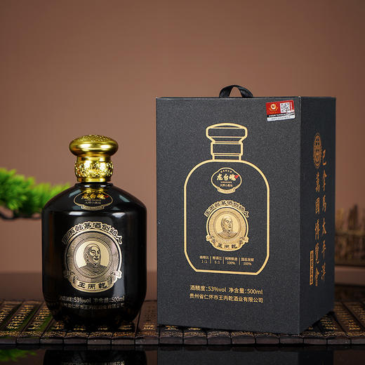 热卖中！【王丙乾茅酒创始人】龙台魂大师小黑坛酒 53酱香型白酒 500ml/瓶 商品图0