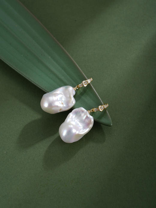 子佩集【月引潮音】银S925珍珠惜王妃耳钉【EM2879-XF】巴洛克镀金皮带扣2602 商品图2