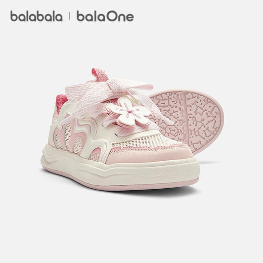 【balaOne】巴拉巴拉童鞋儿童板鞋低帮女童小白鞋2026夏新款鞋子 商品图1