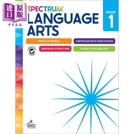 【中商原版】美国新课标教辅 光谱练习册 Spectrum Workbook 一年级Grade 1 英语数学启蒙5册 美国Carson Dellosa 英文原版 商品图1