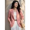 「桃夭轻氧西装」轻量通勤・无压高阶感 显瘦不挑身 米思阳2026春季新款时尚一粒扣通勤小西装精致七分袖短外套女4356 商品缩略图4