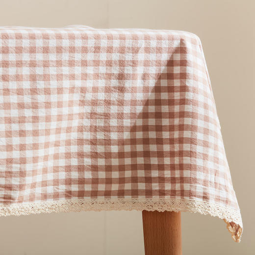NITORI宜得利家居 格纹桌布 蕾丝边 BR 125*170 商品图3