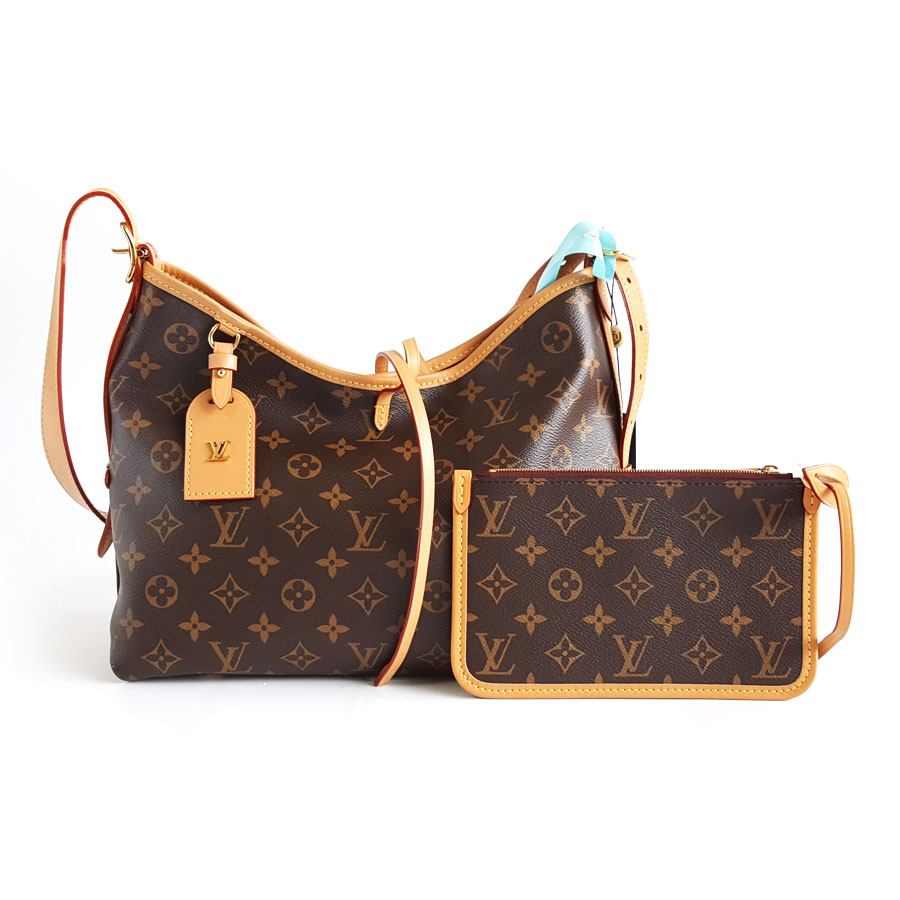 【95新】LV路易威登M46203小号棕色老花carryall单肩斜挎包女士150226AK11
