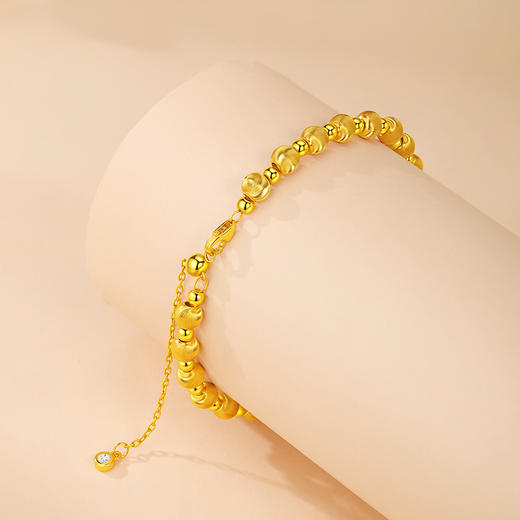 周六福S925银百搭时尚猫眼手链-黄色★ 商品图2