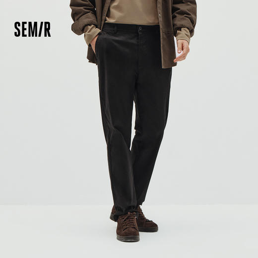 舒服裤|商场同款森马休闲裤男春半弹松紧腰裤2026新款磨毛锥型裤 商品图1