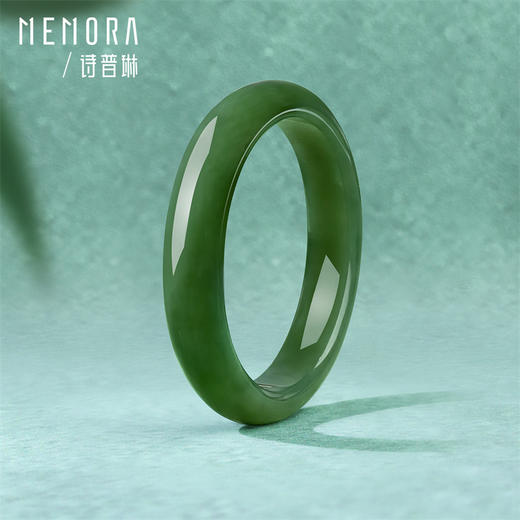 【新品首发】瑞玉系列 中国玉和田玉碧玉平安镯 送妈妈送女友MEMORA诗普琳NW104901、NW104902、NW105902 商品图6