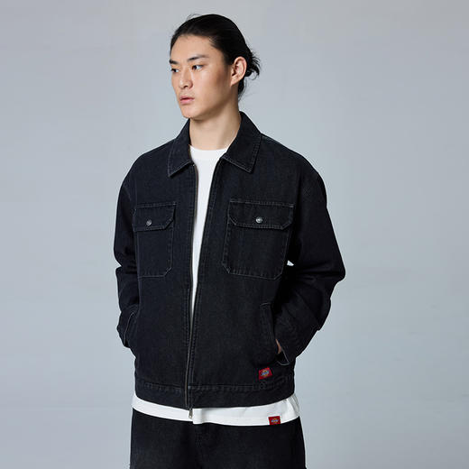 Dickies夹克  复古潮流简约拉链翻领情侣男女牛仔外套DK0A889M 商品图1