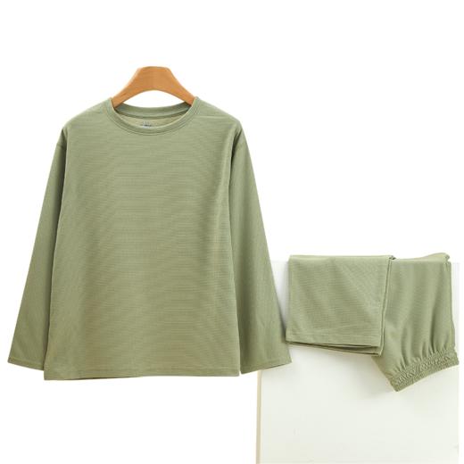 春夏款情侣套装【QINGFAN 华夫格长款家居服】丝滑裸感亲肤 经典百搭纯色系  高弹不紧绷 好看又舒适 双口袋 商品图6