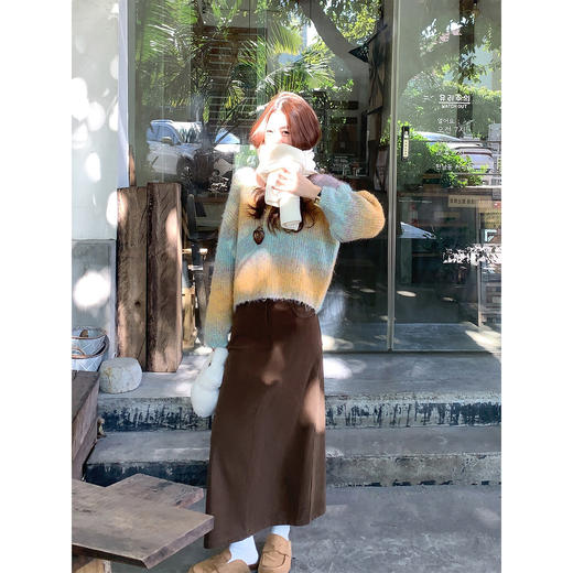 <曾小咸推荐>3.24现货秒杀 ！微信超特价！韩系彩色条纹毛衣 日常189.99 立减100 秒杀89.99！！ 商品图2