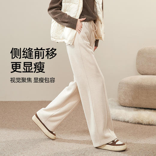 【醋酸羊毛-香蕉裤】逸阳冬厚绒保暖宽松显瘦软糯休闲裤1818 商品图3