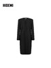 HIDEMI 绵羊毛设计感黑色简约圆领长款西装西服外套 商品缩略图9