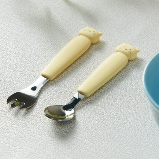 NITORI宜得利家居 可爱卡通儿童餐具不锈钢勺叉2件套 商品图2