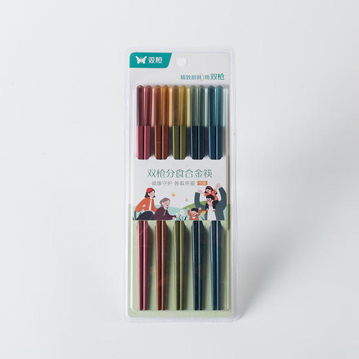 NITORI宜得利家居 厨房餐厅筷子分色合金筷5双 商品图1