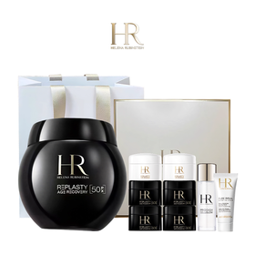 【保税仓美妆】 HR赫莲娜黑绷带面霜礼盒装 （新版黑绷带50ml +黑绷带5ml*4+白绷带5ml*2+洁面20ml*1+小露珠30ml*1 ）义务保税仓直发