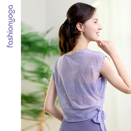 凡圣瑜伽优雅贝壳蕾丝外搭 F15377 商品图3