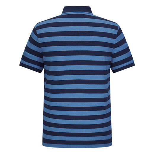 【桑蚕丝】德鲨男装条纹短袖POLO衫夏新款休闲打底翻领T恤 商品图2