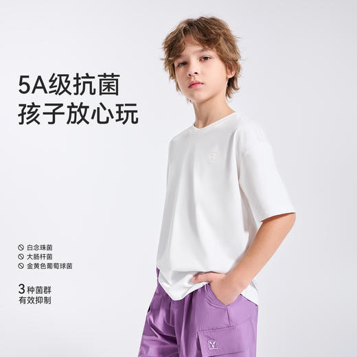 【英氏】【5A抑菌+索罗娜】【110-180】男童夏季短袖T恤 商品图5