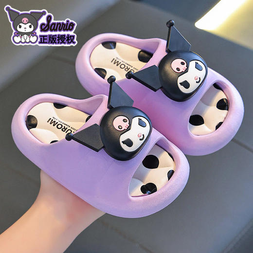 三丽鸥儿童凉拖鞋踩屎感女童夏卡通可爱防滑室内洗澡软底宝宝拖鞋 商品图0