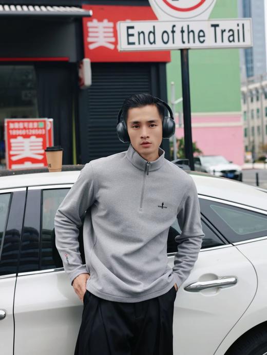 点此购买 比音勒芬春秋季男士半拉立领抓绒T恤 ss 340805 商品图11