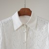 西子/重工蕾丝经典气质设计感优雅白色衬衫/CSYH0018 商品缩略图1