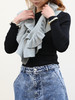 TYNVIE 奢华荷叶边围巾 - 灰绿色 商品缩略图7