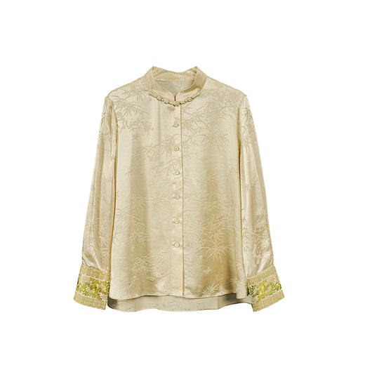 ³【南宋新中式别致洋气国风提花长袖衬衫】25043 XN03-SD-NSSF 商品图1