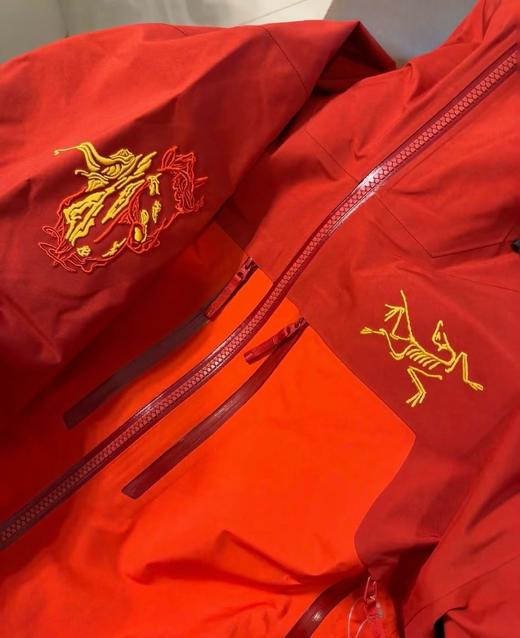 点此购买 始祖鸟男女款马年新春限定骏马刺绣图案GTX硬壳连帽防风防水滑雪衣冲锋衣 ggd 340777 商品图12