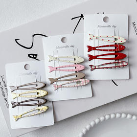 四彩小鱼长夹组合发夹（4个）-纪念日百货门店同款169246815