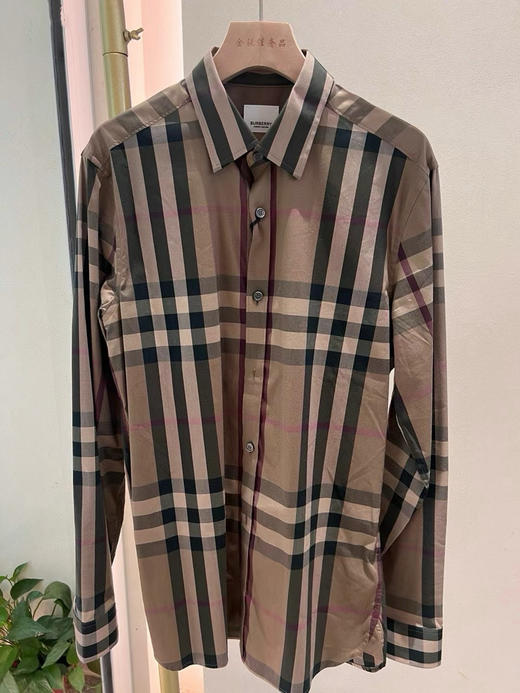 国内现货bbr巴宝莉男士格子衬衫S码1850元 商品图0