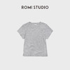 ROMI STUDIO“松弛纽约”桑蚕丝灵地思羊毛混纺短袖T恤 RW25RSY0007 商品缩略图4
