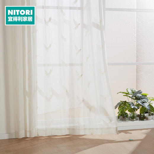 NITORI宜得利家居透光透气卧室新款窗纱半定制 EO窗纱 欧哈 商品图0