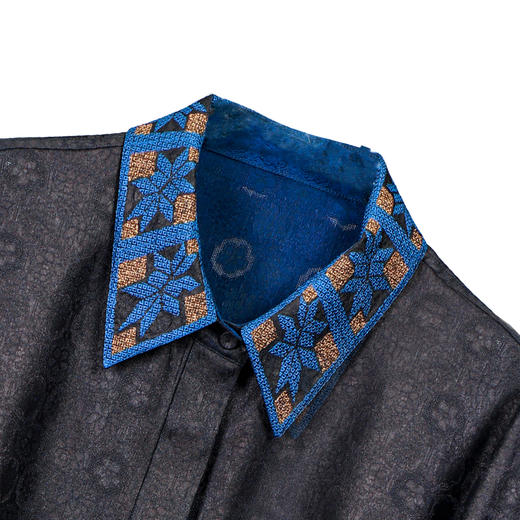 ³【南宋香云纱气质轻奢衬衫休闲上衣】可双面穿 100桑蚕丝 619016 XN03-SD-NSSF 商品图2