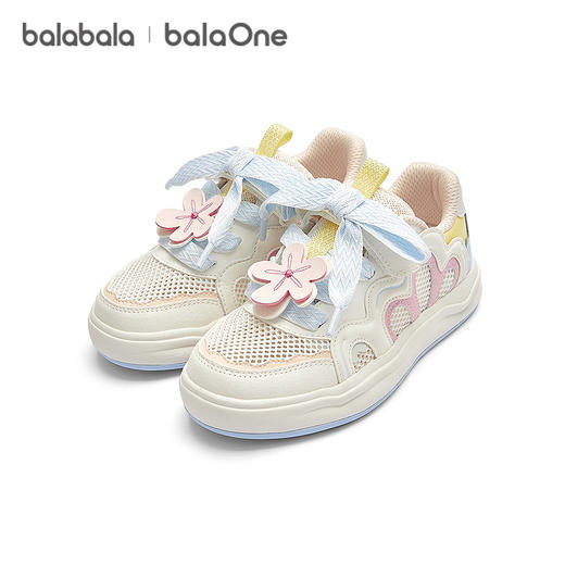 【balaOne】巴拉巴拉童鞋儿童板鞋低帮女童小白鞋2026夏新款鞋子 商品图4