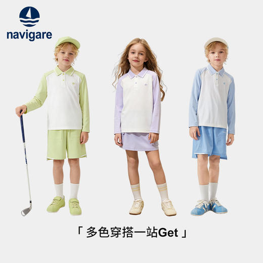 【纳维凯尔】【120-160】Navigare意大利小帆船男女童长袖t恤POLO衫 商品图4