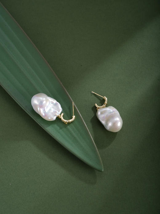 子佩集【月引潮音】银S925珍珠惜王妃耳钉【EM2879-XF】巴洛克镀金皮带扣2602 商品图7