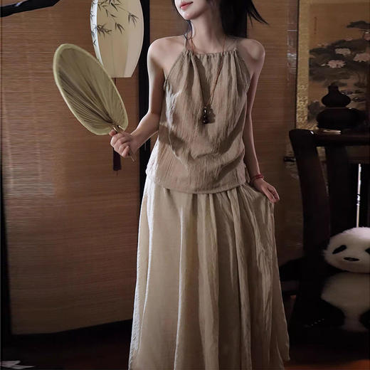 裁缝学苑AS638禅意棉纱外套挂脖吊带纸样飘逸半身裙打版裁剪图纸 商品图4