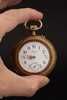 独角鹿西洋古董1900年代瑞士Longines工坊出品大马士革纹饰怀表 商品缩略图2