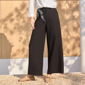 半身缘女裤 春季时尚显瘦宽松直筒透气舒适休闲裤261302M10320201