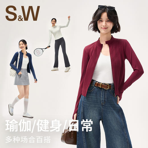 【SW速惟】修身立领双拉链运动外套1476 商品图4