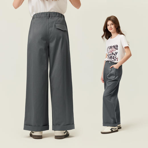 【纳维凯尔】【140-175】Navigare意大利小帆船女童简约风阔腿裤 商品图3