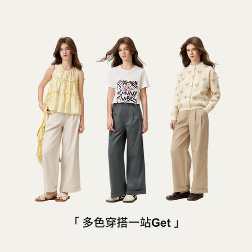 【纳维凯尔】【140-175】Navigare意大利小帆船女童简约风阔腿裤 商品图4