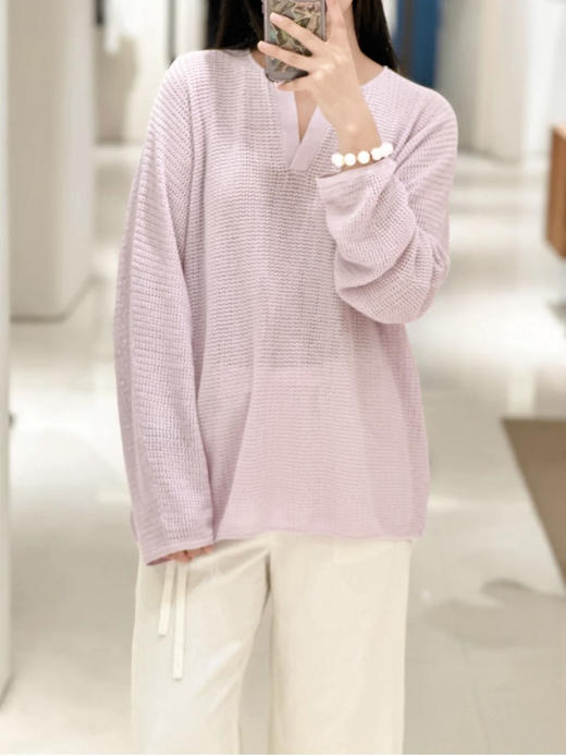 初九上新 开门红秒杀‼️小禾渠道圆正 女士宽松丝麻长袖上衣 商品图7